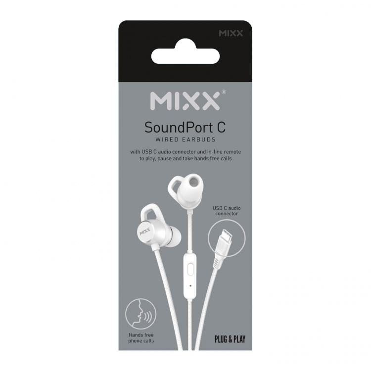 MIXX Kuulokke Soundport USB-C In-Ear Langalliset Valkoinen