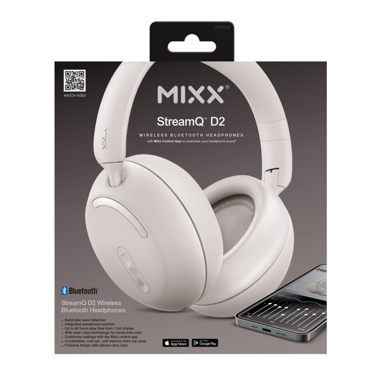 MIXX Kuulokke StreamQ D2 Over-Ear Langattomat Hiekka MIXX Kuulokke StreamQ D2 Over-Ear Langattomat Hiekka