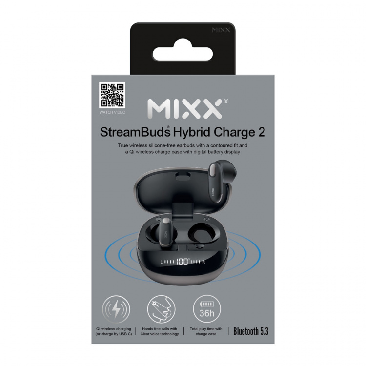 MIXX Kuulokke Hybrid Charge 2 In-Ear Tws Qi Langattomat Musta MIXX Kuulokke Hybrid Charge 2 In-Ear Tws Qi Langattomat Musta