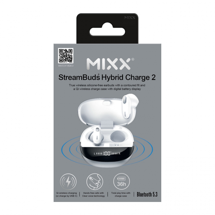 MIXX Kuulokke Hybrid Charge 2 In-Ear Tws Qi Langattomat Valkoinen MIXX Kuulokke Hybrid Charge 2 In-Ear Tws Qi Langattomat Valkoinen