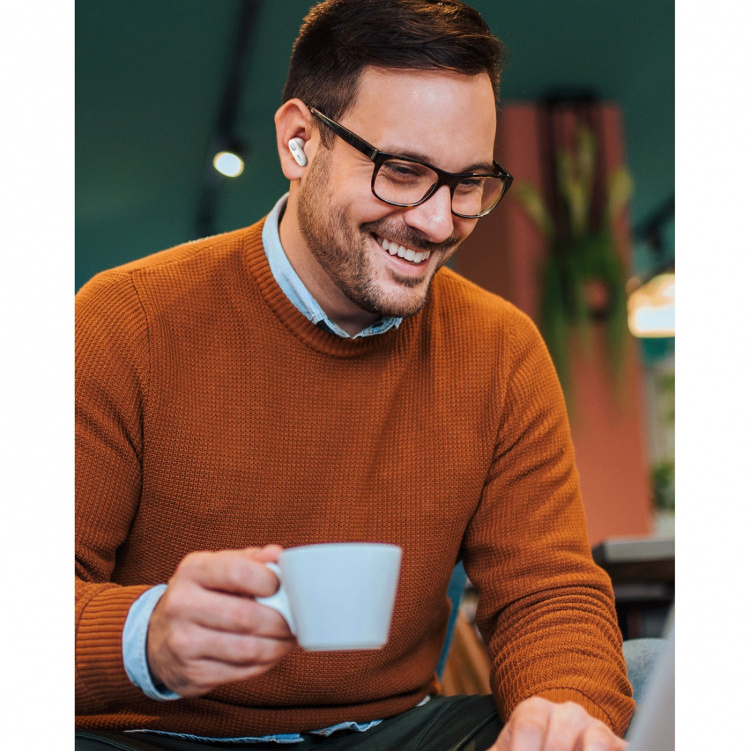 MIXX Kuuloke Mini Charge 2 In-Ear Tws Qi Langattomat Valkoinen