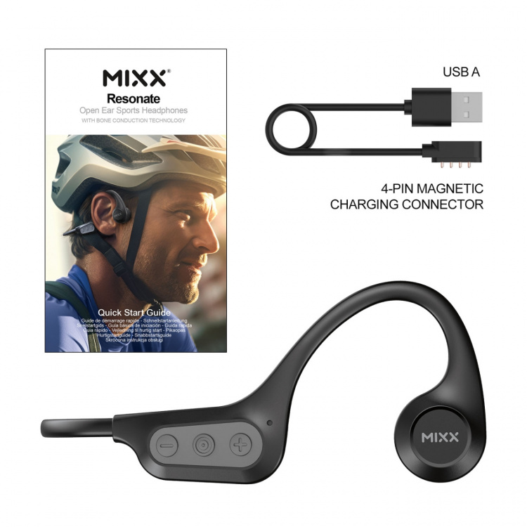 MIXX Kuulokke Resonate OWS Bone Conduction Niskapannalla