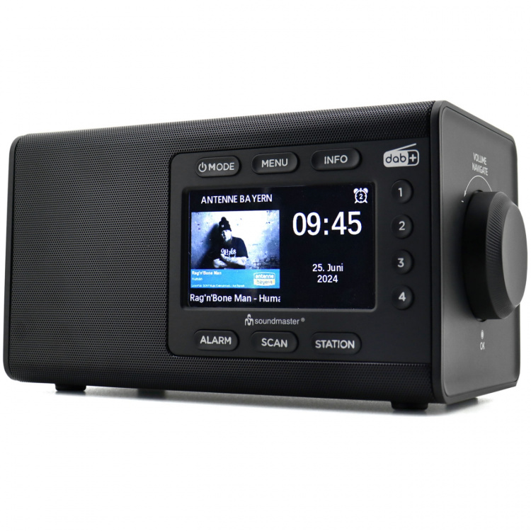 Soundmaster Bordsradio med färg-display och förvalsknappar