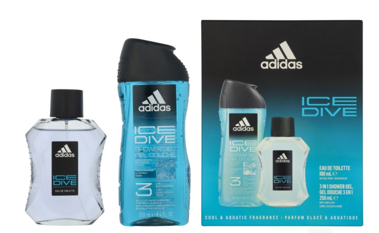 Adidas Ice Dive Giftset 350 ml Edt Spray 100ml/Shower Gel 250ml
