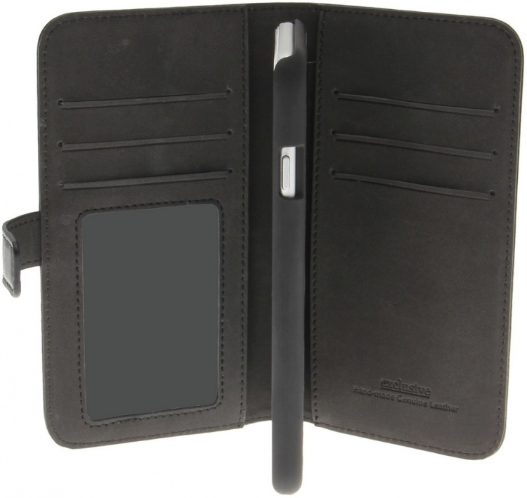 Insmat Flip Case lompakkokotelo iPhone 6 / 6s / 7 / 8 / SE, musta