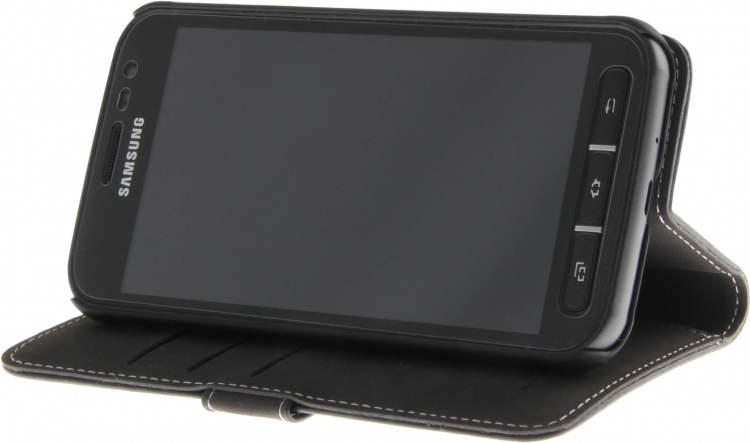 Insmat Exclusive Flip Case -lompakkokotelo, Samsung Xcover 4 / 4S, musta