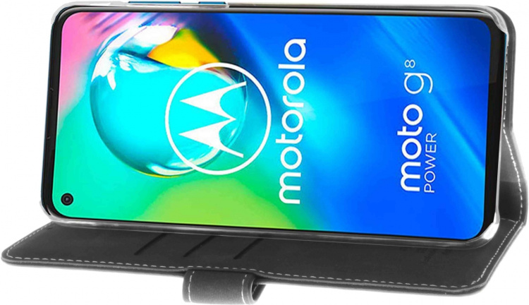 Insmat Exclusive Flip Case lompakkokotelo Motorola Moto G8 Power, musta Insmat Exclusive Flip Case lompakkokotelo Motorola Moto G8 Power, musta