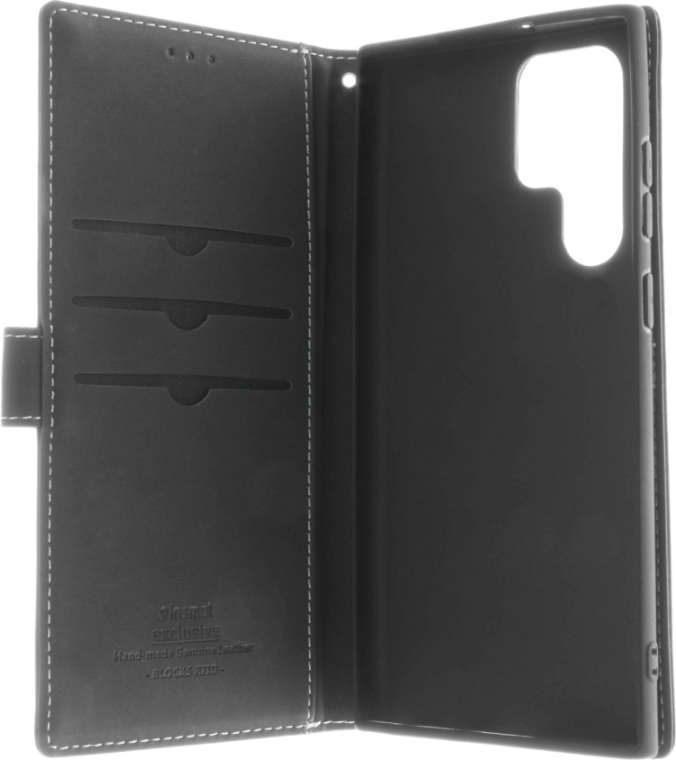 Insmat Exclusive Flip Case -lompakkokotelo, Samsung Galaxy S22 Ultra 5G, musta Insmat Exclusive Flip Case -lompakkokotelo, Samsung Galaxy S22 Ultra 5G, musta