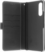 Insmat Exclusive Flip Case -lompakkokotelo, Sony Xperia 10 IV, musta
