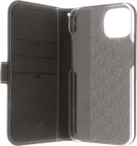 Insmat Exclusive Flip Case -lompakkokotelo, iPhone 14, musta