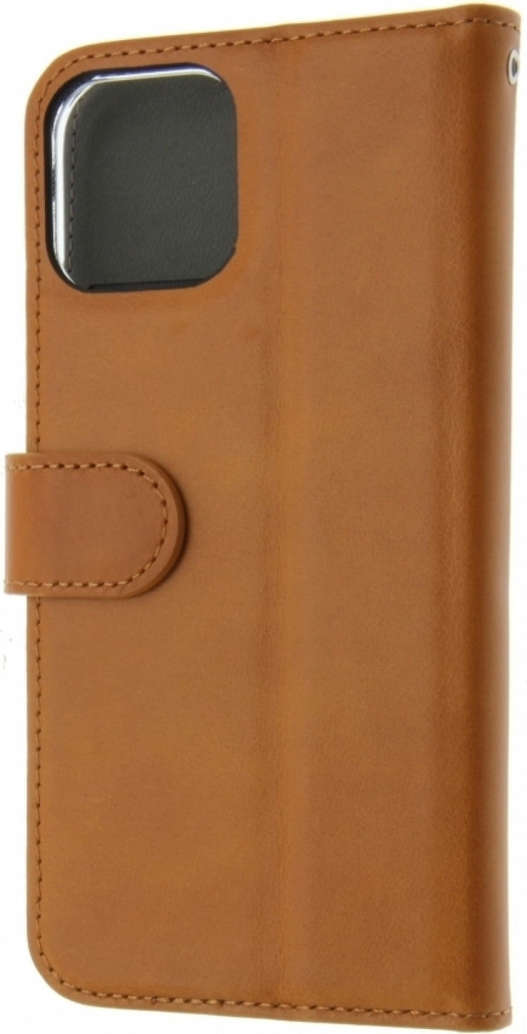 Insmat Exclusive Flip Case -lompakkokotelo, iPhone 14 Plus, ruskea