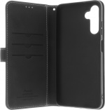 Insmat Exclusive Flip Case -lompakkokotelo, Samsung Galaxy A25 5G, musta