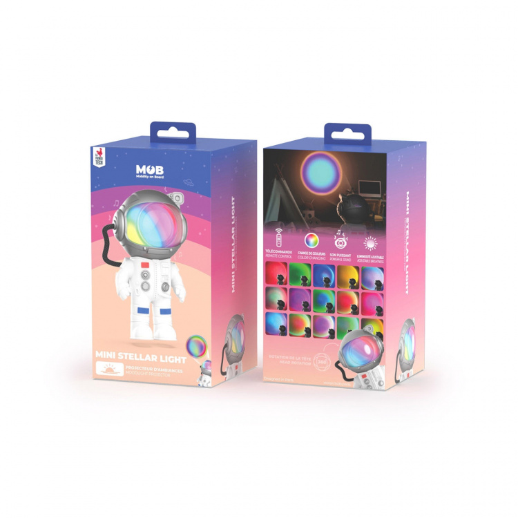 Mobility On Board Projektori Mini Stellar Light Space Valkoinen Astronautti