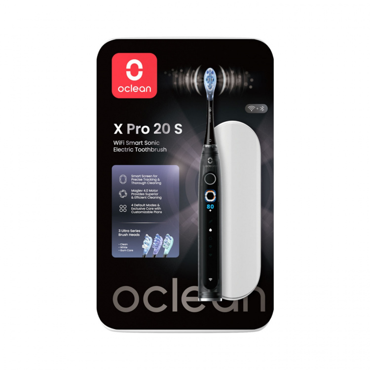 Oclean Sähköhammasharja X Pro 20 Set Musta