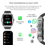 KSIX Smartklocka Hero AMOLED - Svart