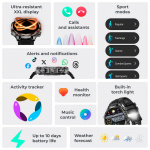 KSIX Smartklocka Venture - Svart