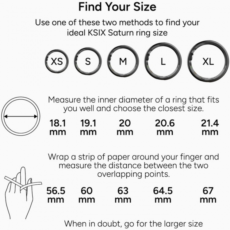 KSIX Smart Ring Saturn - XS