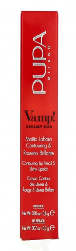 Pupa Milano Pupa Vamp! Creamy Duo Lip Pencil 1 g #010 True Red / Lipstick 0,8g / Pencil 0,2g
