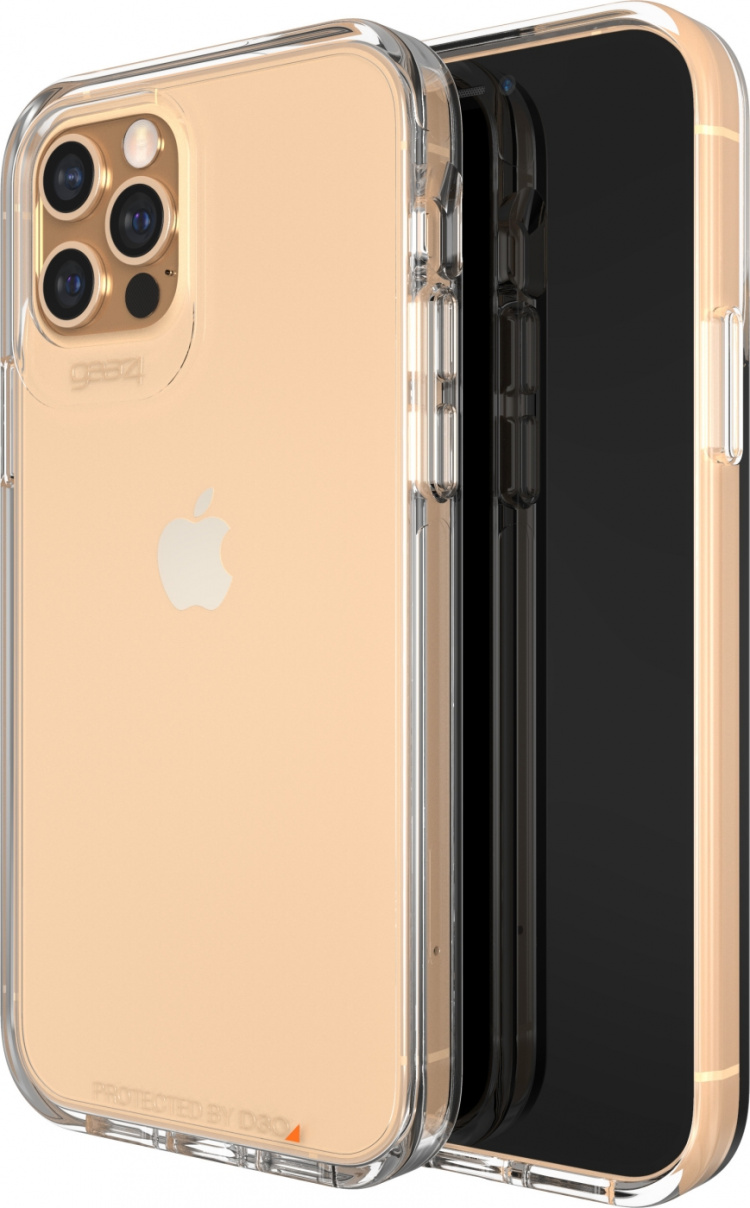 GEAR4 D3O Crystal Palace -suojakuori, iPhone 12 / 12 Pro, läpinäkyvä