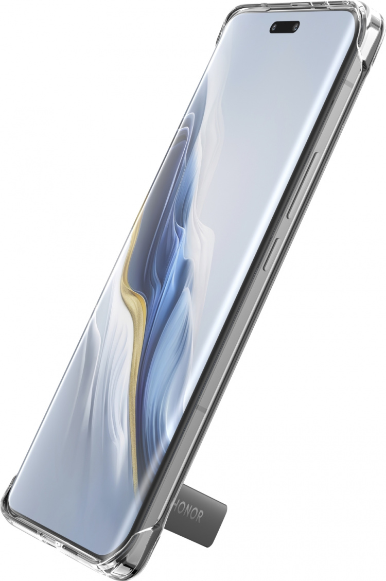 Honor Magic6 Pro -suojakuori telineellä, musta