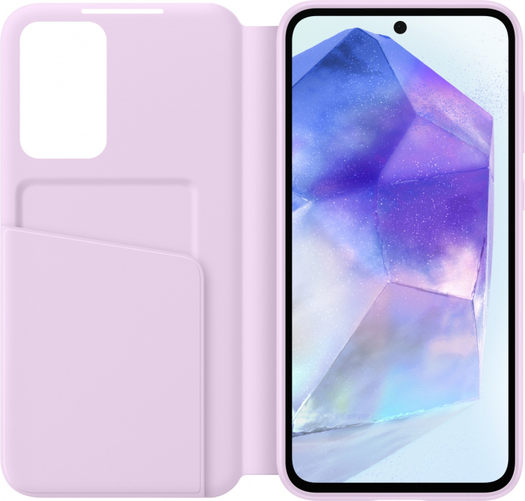 Samsung Galaxy A55 Smart View Wallet Case -lompakkokotelo, laventeli