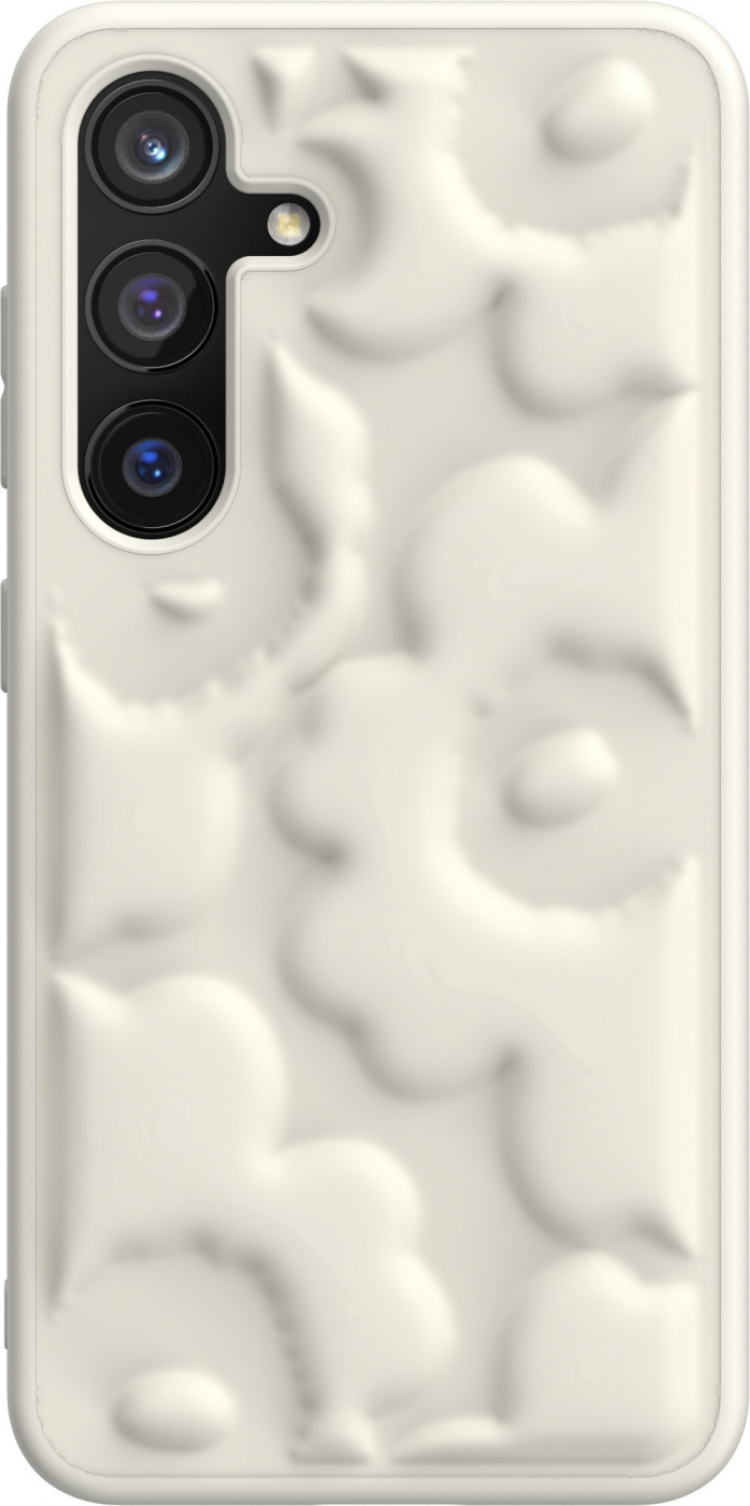 Samsung x Marimekko Embossed Case -suojakuori, Samsung Galaxy S24, beige