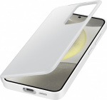 Samsung Galaxy S24 Clear View Wallet Cover -suojakotelo, valkoinen