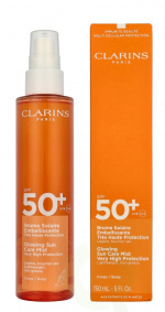 Clarins Glowing Sun Care Mist SPF50+ 150 ml Lightweight, Non-Greasy