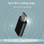 LogiLink USB-C-adapter Bluetooth 5.3 20m