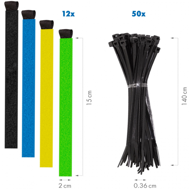 LogiLink Kabelhanteringsset med 8 artiklar 128 delar Blandade färger LogiLink Kabelhanteringsset med 8 artiklar 128 delar Blandade färger