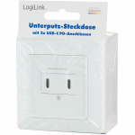 LogiLink Vägguttag med 2xUSB-C PD 25W LogiLink Vägguttag med 2xUSB-C PD 25W