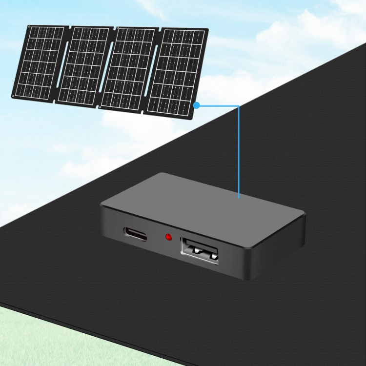 LogiLink Vikbar solcellspanel med USB-laddare 1x USB-C, 1 x USB-A 15W LogiLink Vikbar solcellspanel med USB-laddare 1x USB-C, 1 x USB-A 15W