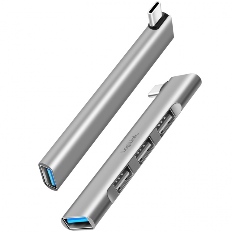 LogiLink Ultraslim 4-port USB-C hub 1 x USB-A3.0, 3 x USB-A2.0