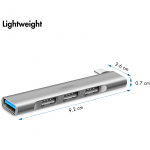 LogiLink Ultraslim 4-port USB-C hub 1 x USB-A3.0, 3 x USB-A2.0