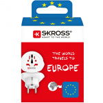 SKROSS Reseadapter Världen till Europa Jordad