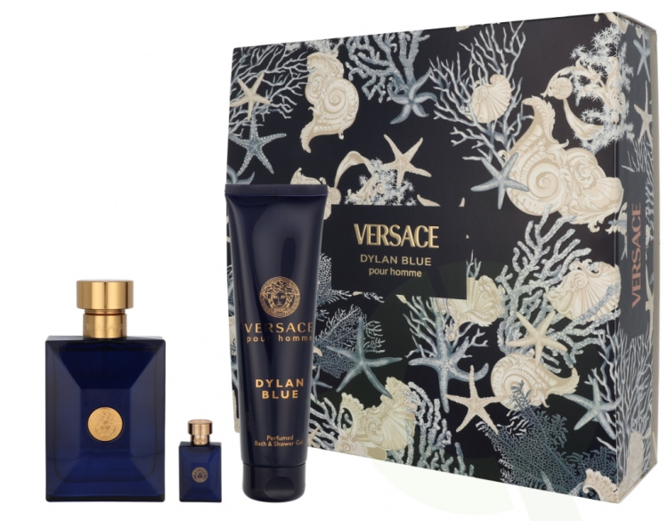 Versace Dylan Blue Giftset 255 ml Edt Spray 100ml/Bath & Shower Gel 150ml/Edt 5ml