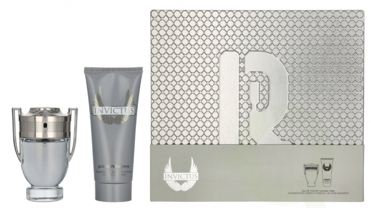 Paco Rabanne Invictus Giftset 150 ml Edt Spray 50 ml/All Over Shampoo 100ml