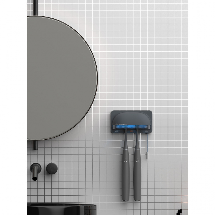 Oclean Sterilointilaite S1 UV-C Hammasharjan Desinfioija Harmaa