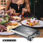 MELISSA Paninigrilli ja kontaktigrilli tarttumattomalla pinnoitteella ja ylikuumenemissuojalla 1000W Musta MELISSA Paninigrilli ja kontaktigrilli tarttumattomalla pinnoitteella ja ylikuumenemissuojalla 1000W Musta