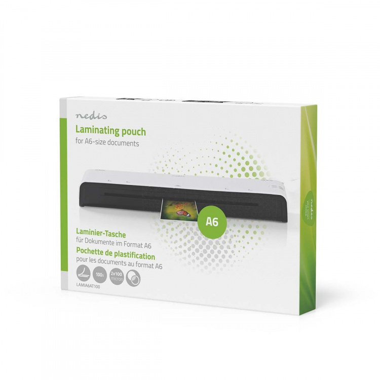 Nedis Laminointifilmi | A6 | Paksuus: 100 µm | Pakattu per: 100 kpl | PET | Läpikuultava