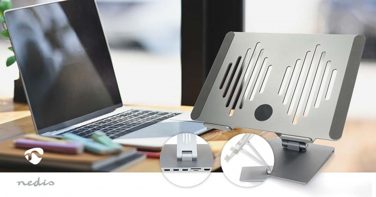 Nedis Kannettavan Tietokoneen Jalusta | USB Virta | 17  Nedis Kannettavan Tietokoneen Jalusta | USB Virta | 17