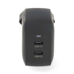 Nedis Seinälaturi | 35 W | GaN | PD3.0 | Pikalataus-toiminto | 1.75 / 2.33 / 2.92 / 3.0 A | Lähtöliitäntöjen määrä: 2 | 2x USB-C™ | Automaattinen Jännitteen Valinta | Musta Nedis Seinälaturi | 35 W | GaN | PD3.0 | Pikalataus-toiminto | 1.75 / 2.33 / 2.92 / 3.0 A | Lähtöliitäntöjen määrä: 2 | 2x USB-C™ | Automaattinen Jännitteen Valinta | Musta