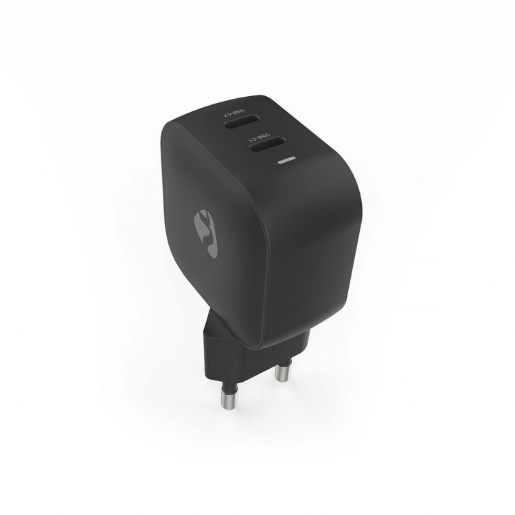 Nedis Seinälaturi | 35 W | GaN | PD3.0 | Pikalataus-toiminto | 1.75 / 2.33 / 2.92 / 3.0 A | Lähtöliitäntöjen määrä: 2 | 2x USB-C™ | Automaattinen Jännitteen Valinta | Musta Nedis Seinälaturi | 35 W | GaN | PD3.0 | Pikalataus-toiminto | 1.75 / 2.33 / 2.92 / 3.0 A | Lähtöliitäntöjen määrä: 2 | 2x USB-C™ | Automaattinen Jännitteen Valinta | Musta