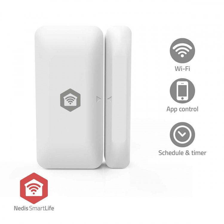 Nedis SmartLife-oviikkuna-anturi | Zigbee 3.0 | Paristokäyttöinen | Android™ / IOS | Valkoinen