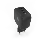 Nedis Seinälaturi | 70 W | GaN | PD3.0 | Pikalataus-toiminto | 1.5 / 2.25 A / 2.5 / 3.0 / 3.5 A | Lähtöliitäntöjen määrä: 3 | USB-A / 2x USB-C™ | Automaattinen Jännitteen Valinta | Musta