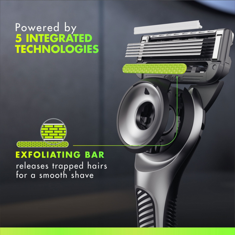 Gillette Rakhyvel Labs + 2st rakblad, magnetiskt ställ & resefodral Gillette Rakhyvel Labs + 2st rakblad, magnetiskt ställ & resefodral