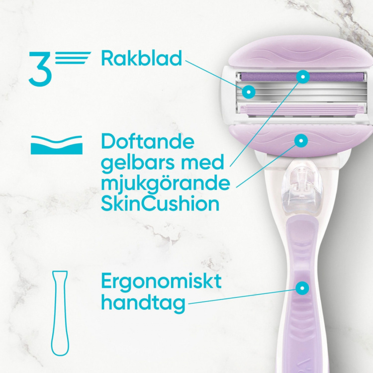 Gillette Rakhyvel Comfortglide Breeze + 4st rakblad Gillette Rakhyvel Comfortglide Breeze + 4st rakblad