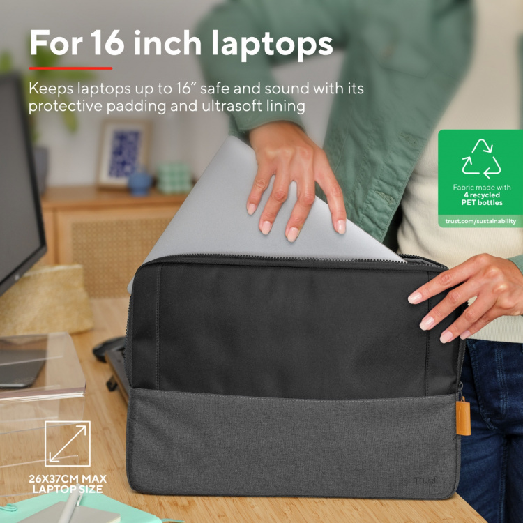 Trust Lisboa Sleeve för laptop 16 Trust Lisboa Sleeve för laptop 16