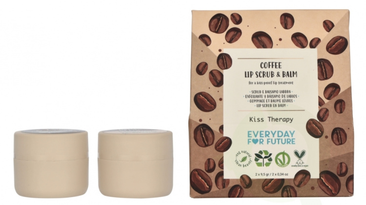Everyday For Future Kiss Therapy Duo Set 19 ml Lip Balm 9,5gr/Lip Scrub 9,5gr - Coffee