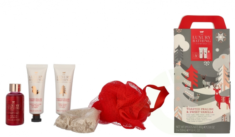 The Luxury Bathing Company Festive Treats Set 150 ml Body Wash 50ml/Hand & Nail Cream 50ml/Body Cream 50ml/Bath Caviar
